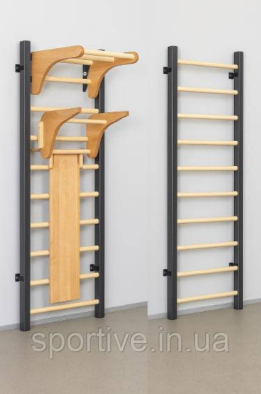 Шведська стінка з дерев’яними перекладинами (ясен) — надійність, комфорт і натуральність для тренувань вдома