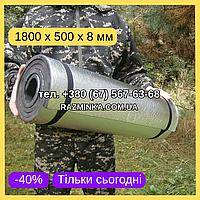 Мін. замовлення від 10 шт! Каремат з фольгою 1800*500*8мм (без резинок) | килимок туристичний фольгований