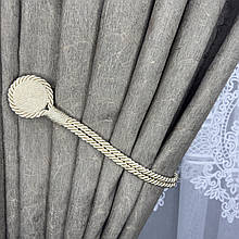 Магніт-підхват для штор, кант круглий золото