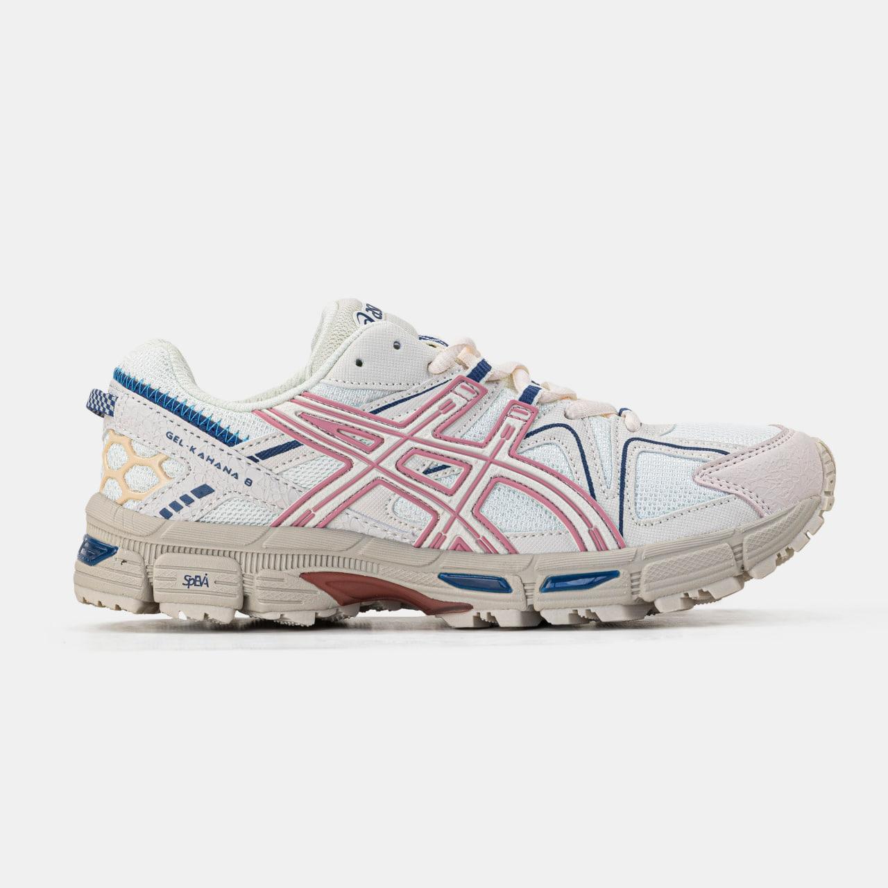 Жіночі кросівки Asics Gel-Kahana 8 White Beige Pink | Яскраві та зручні для спорту