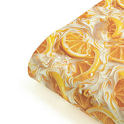 Клапоть тканини Duck digital "Морозиво з лимонами", розмір 18*180 см