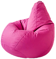 Крісло мішок зі знімним чохлом L 100х70 безкаркасний пуф Груша рожевий для дому, кафе, ігор, природи Нікан