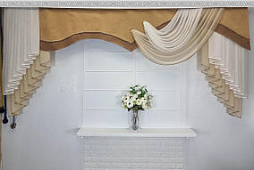 Ламбрекен "Капітолій" Бежевий, ширина 3 метра