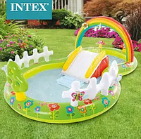 Водний надувний розважальний ігровий центр з ігровим майданчиком для відпочинку та купання дитини Intex 57154