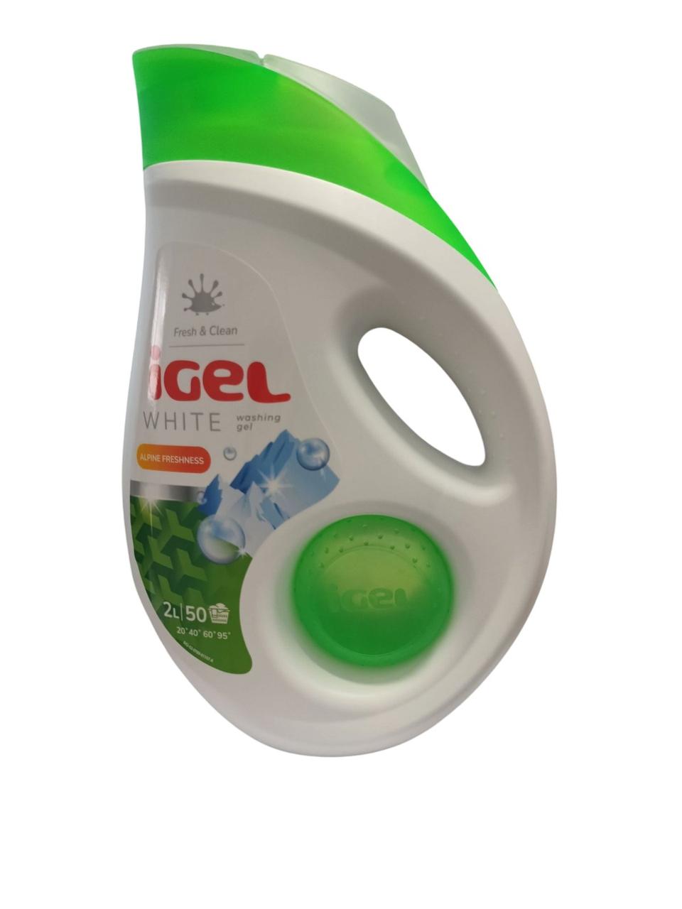 Гель для прання білих тканин Igel White Alpine Freshness. 2л. 50 прань