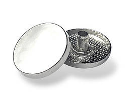 Капелюшок плоский таблетка для кнопок d20мм колір нікель