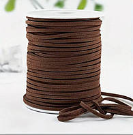 Шнур зі штучної замши коричневий (3 мм)
