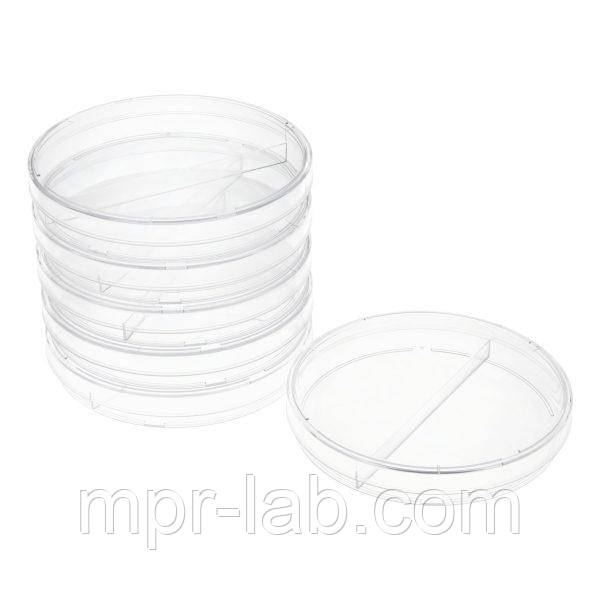 Чашка Петрі пластикова 2-х секційна стерильна з вентиляцією по 10 шт, Україна, фото 1