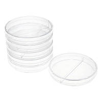 Чашка Петрі пластикова 2-х секційна стерильна з вентиляцією по 10 шт, Україна