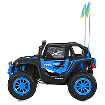 Електромобіль джип Баггі (р/к, 4мотор45W, 1аккум24V8AH, USB, EVA, BLUETOOTH) Bambi M 6131EBLR-4(24V) Блакитний, фото 3