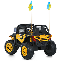 Електромобіль джип Баггі (р/к, 4мотор45W, 1аккум24V8AH, USB, EVA, BLUETOOTH) Bambi M 6131EBLR-7(24V) Жовтий, фото 3