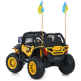 Електромобіль джип Баггі (р/к, 4мотор45W, 1аккум24V8AH, USB, EVA, BLUETOOTH) Bambi M 6131EBLR-7(24V) Жовтий, фото 4