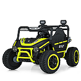 Електромобіль джип Баггі (р/к, 4мотор45W, 1аккум24V10АH, MP3, USB, EVA) Bambi M 6208EBLR-5(24V) Салатовий, фото 2