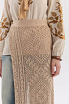 Жіночий в'язаний фартух "Серпанок" (90 см), фото 5