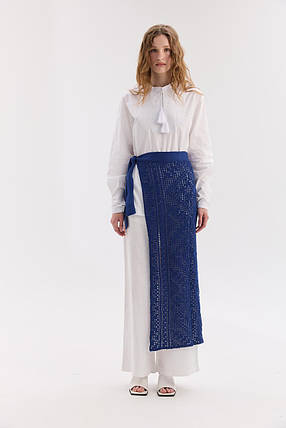 Жіночий в'язаний фартух "Серпанок" (90 см), фото 1