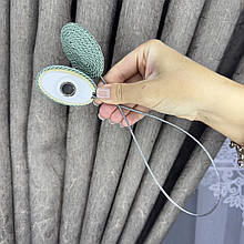 Магніт-підхват для тюля, з металевим тросом зелений