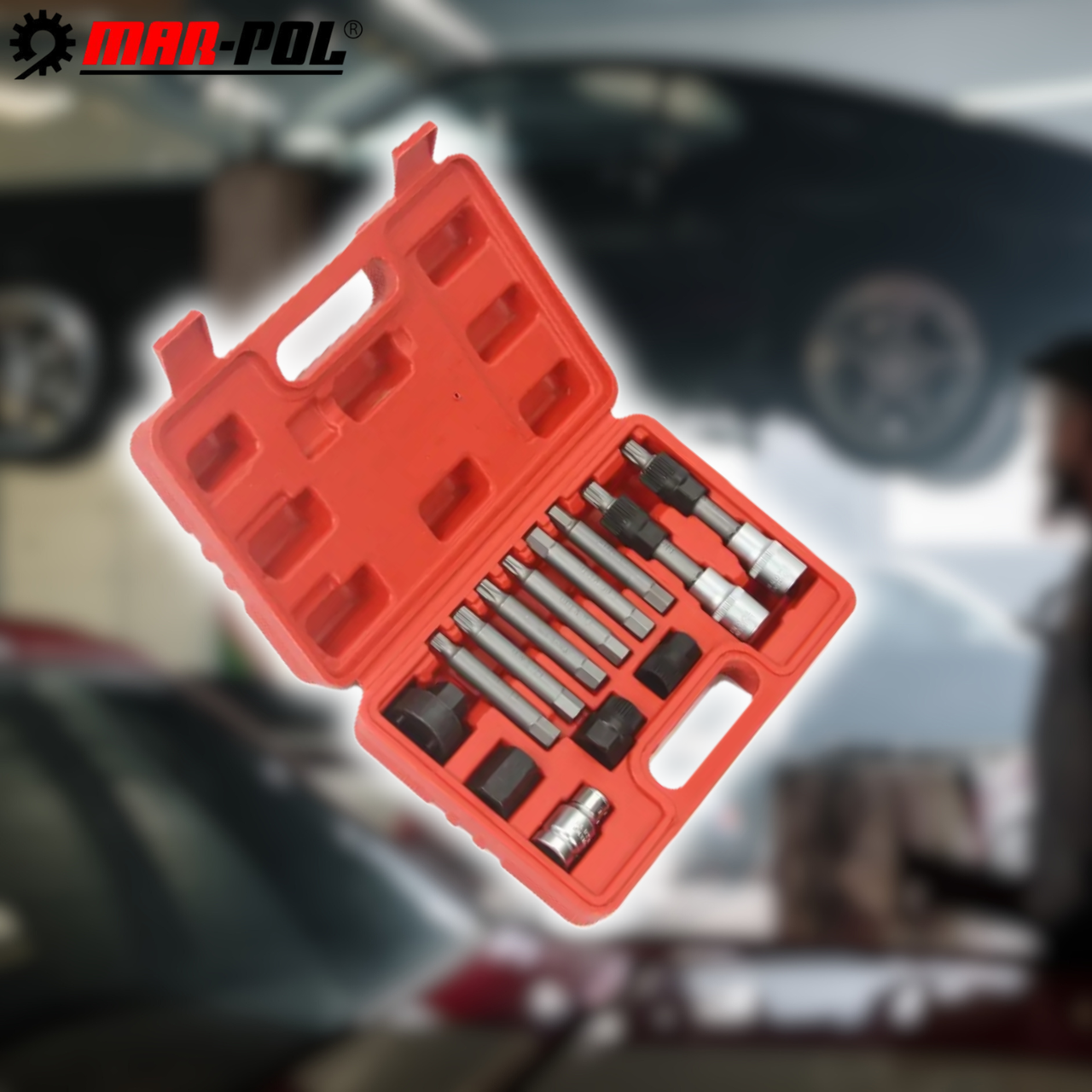 Набір для демонтажу генераторів MAR-POL M57620 13 предметів, кейс