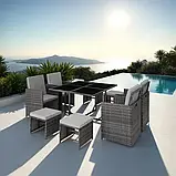 Ротангові меблі Bilbao сірий + чохол, фото 3