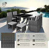 Ротангові меблі Bilbao сірий + чохол, фото 7