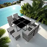 Ротангові меблі Bilbao сірий + чохол, фото 5