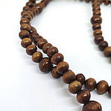 Чотки ручної роботи з дерев’яних намистин (на 100 зернят), фото 4