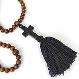 Чотки ручної роботи з дерев’яних намистин (на 100 зернят), фото 3