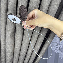 Магніт-підхват для тюля, з металевим тросом шоколад