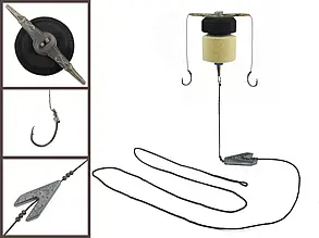 Придонний монтаж для лову толстовба KRAKEN (на 2 гачки)