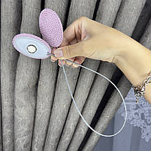 Магніт-підхват для тюля, з металевим тросом рожевий