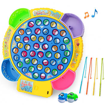 Дитяча гра "Рибалка" на магнітах, 24 рибки / Розвиваюча гра для дітей / Ігровий набір риболовля