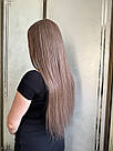 Перука натуральна для мулаток довге русяве волосся з імітацією шкіри голови без чубчика, фото 6