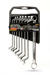 Ключі накидні MASTERTOOL COLD STAMPED набір 8 шт (6х7-20х22 мм) CrV DIN897 72-3208