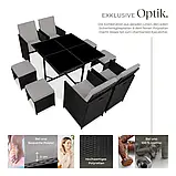 Високоякісний комплект із ротанга Biltao чорно-сірий, фото 5