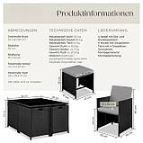 Високоякісний комплект із ротанга Biltao чорно-сірий, фото 10