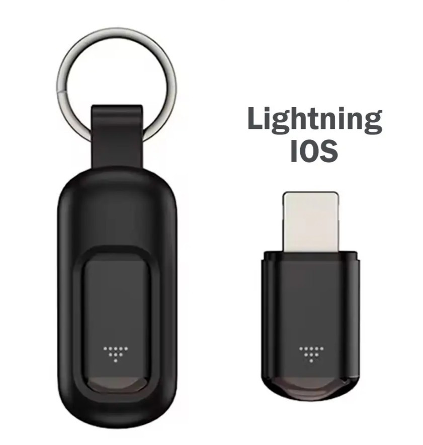 Інтелектуальний USB ІЧ пульт дистанційного керування Lightning iPhone компактний міні-адаптер для побутової техніки чорний, фото 1