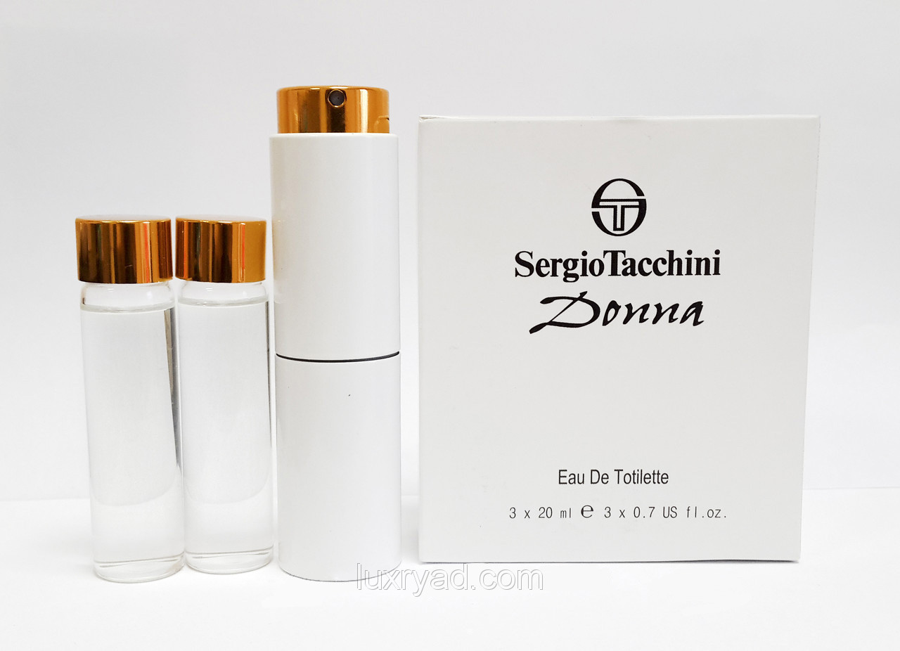 Мини парфюм Sergio Tacchini Donna (Серджио Таччини Донна) + 2 запаски, 3*15 мл.
