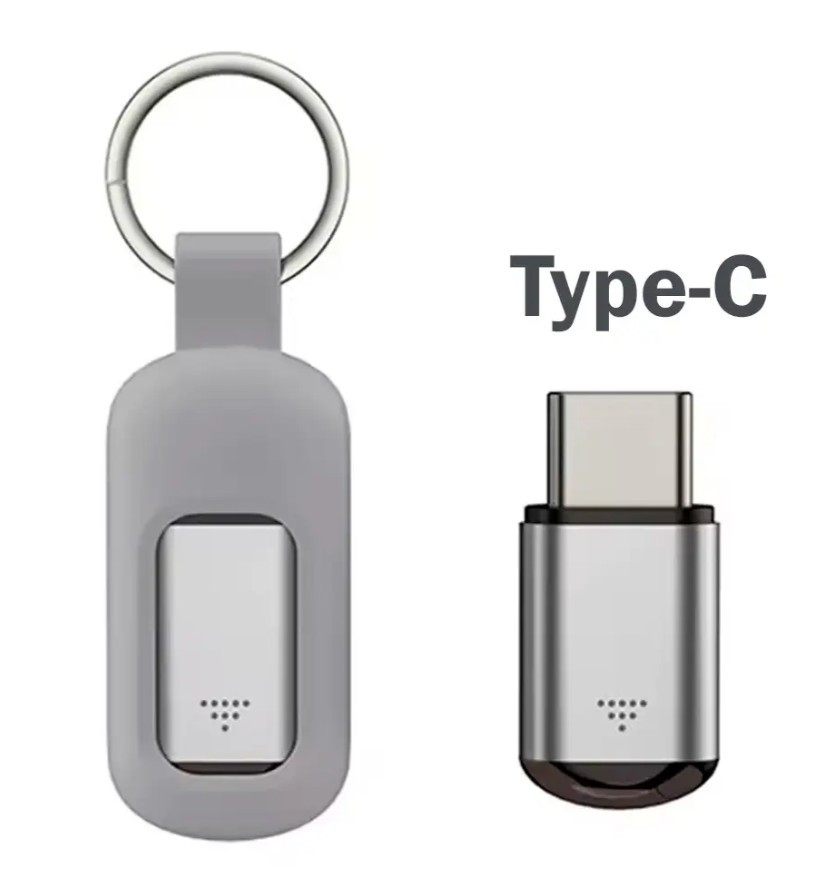 Інтелектуальний USB ІЧ пульт дистанційного керування Type-C Android компактний міні-адаптер для побутової техніки сірий маленький, фото 1