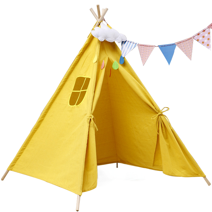 Дитячий намет вігвам 90x80x80 см KRO-110 Yellow жовтий, фото 1