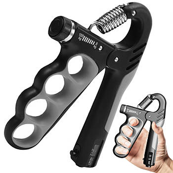 Еспандер кистьовий з регульованим навантаженням 5-100кг / Пружинний еспандер для кисті рук з механічним лічильником