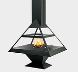Трикутний дров'яний камін центральний острівний Traforart Admeto Central, фото 2