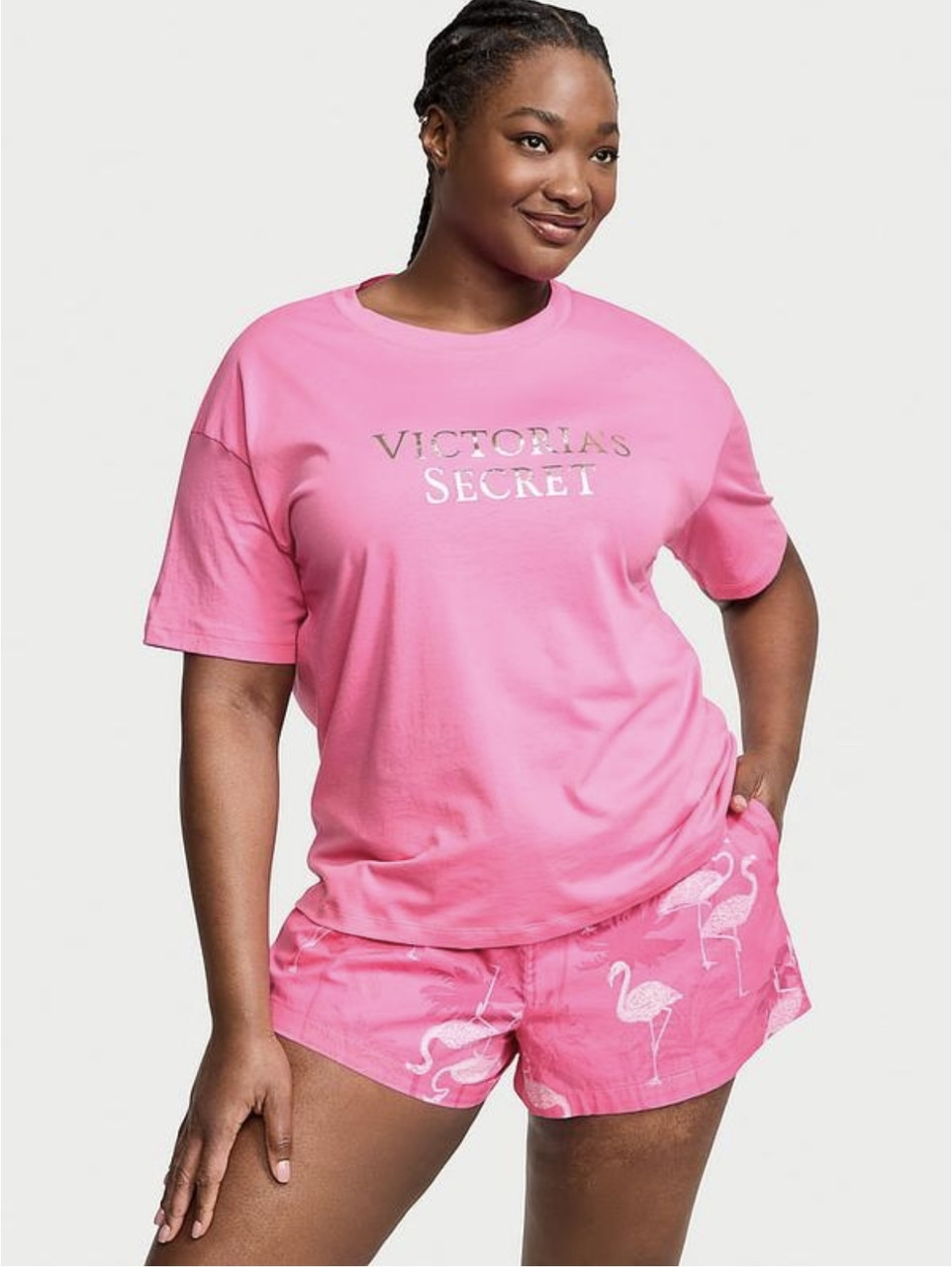 Піжама з бавовни футболка та шорти Victoria’s Secret, оригінал, фото 1