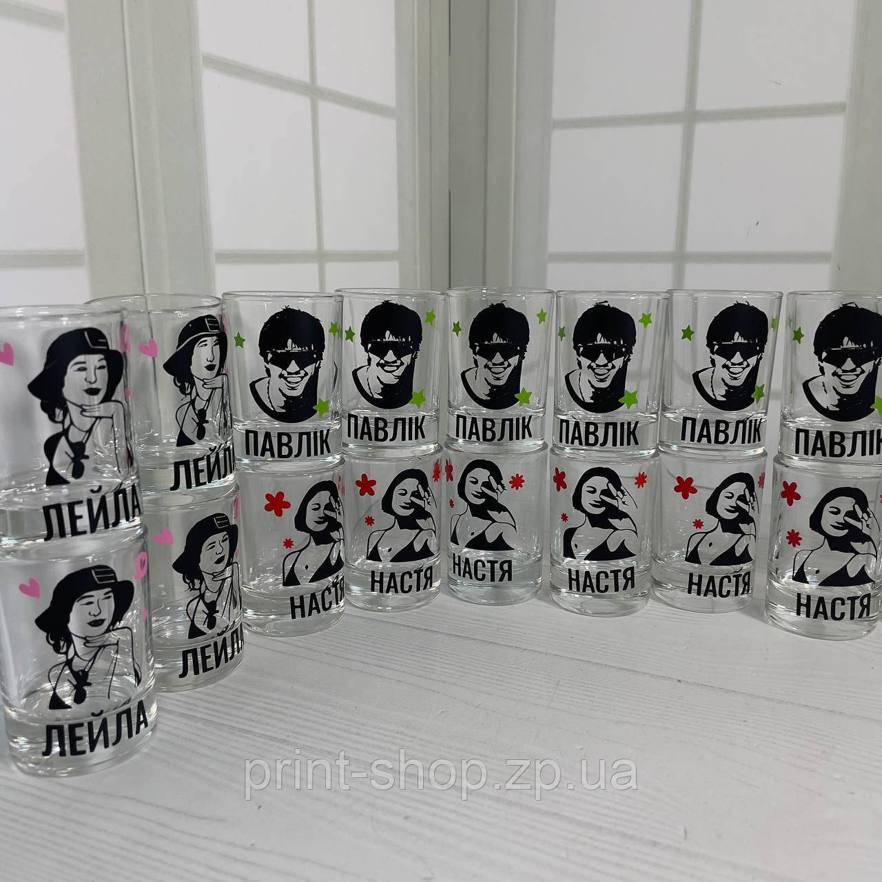 Іменна чарка з Вашим фото принтом. Рюмка з фото. Ціна за 1 шт, фото 1