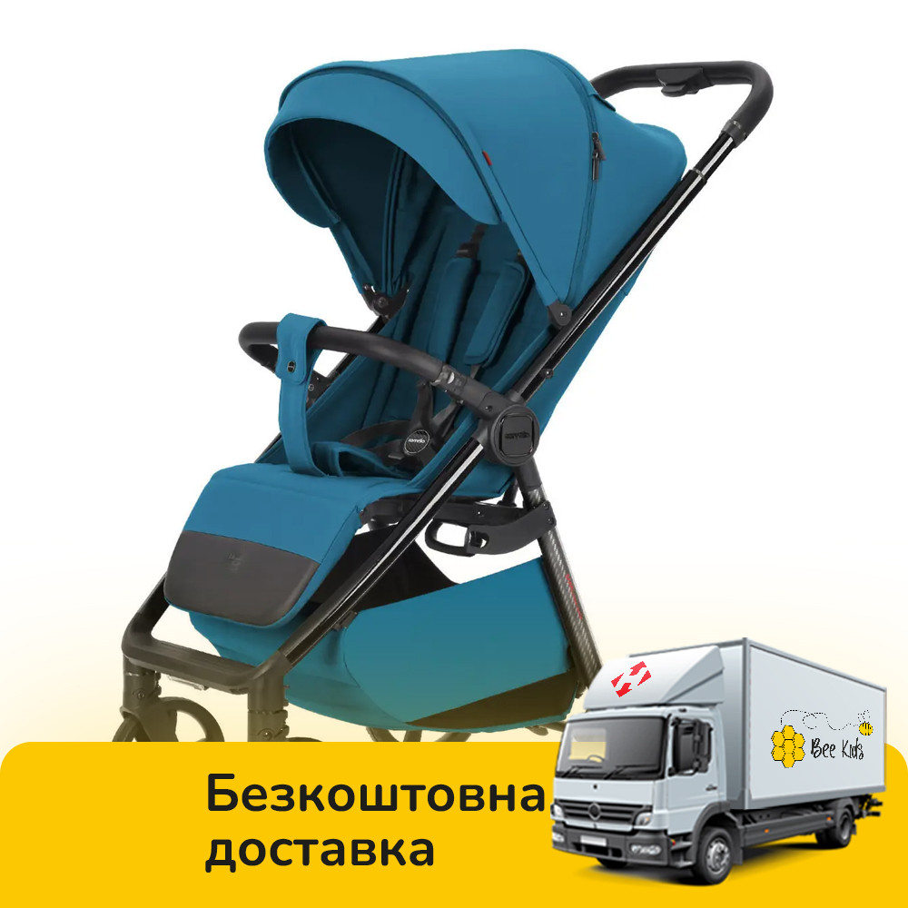 Коляска прогулянкова дитяча CARRELLO Bravo Carbon CRL-5530 Azure Blue Синя, фото 1