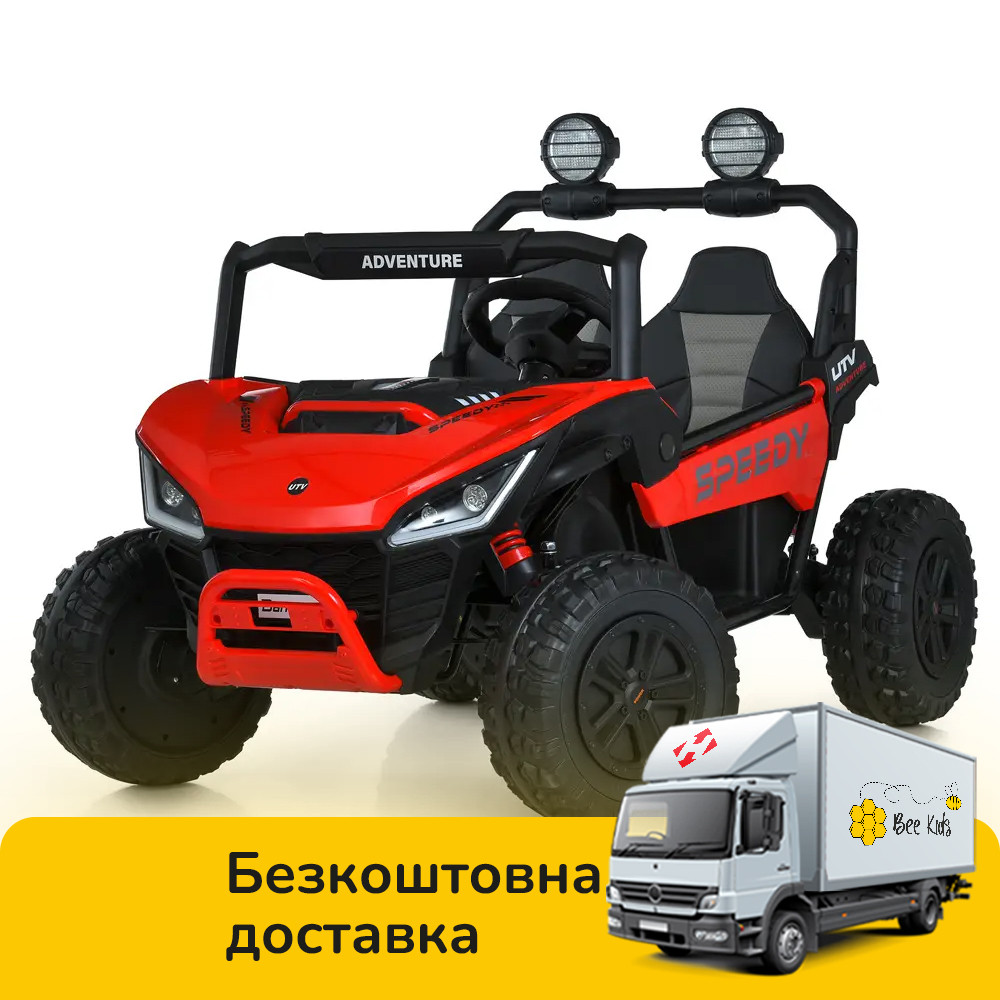 Електромобіль джип Баггі (р/к, 4мотор45W, 2аккум12V7AH, USB, EVA, BLUETOOTH) Bambi M 6205EBLR-3(24V) Червоний, фото 1