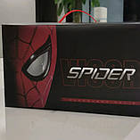 Маска Людини Павука з рухомими очима та контролем підборіддя тканина АБС-пластик універсальна реалістична чорна, фото 4