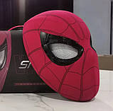 Маска Людини Павука з рухомими очима та контролем підборіддя тканина АБС-пластик універсальна реалістична чорна, фото 5