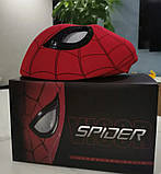 Маска Людини Павука з рухомими очима та контролем підборіддя тканина АБС-пластик універсальна реалістична чорна, фото 3