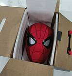 Маска Людини Павука з рухомими очима та контролем підборіддя тканина АБС-пластик універсальна реалістична чорна, фото 10