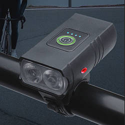 Фара велосипедна 804-2T6, waterproof, Li-Ion аккум-р, ЗУ Type-C