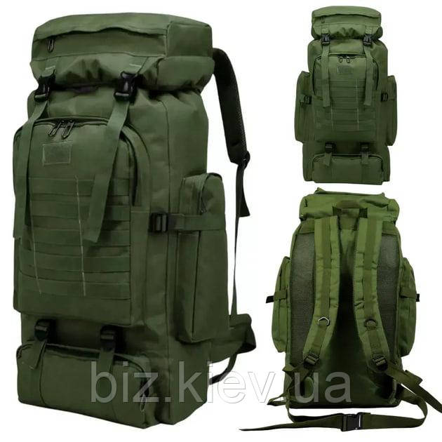 Місткий великий тактичний рюкзак Brandit 70л. олива, фото 1